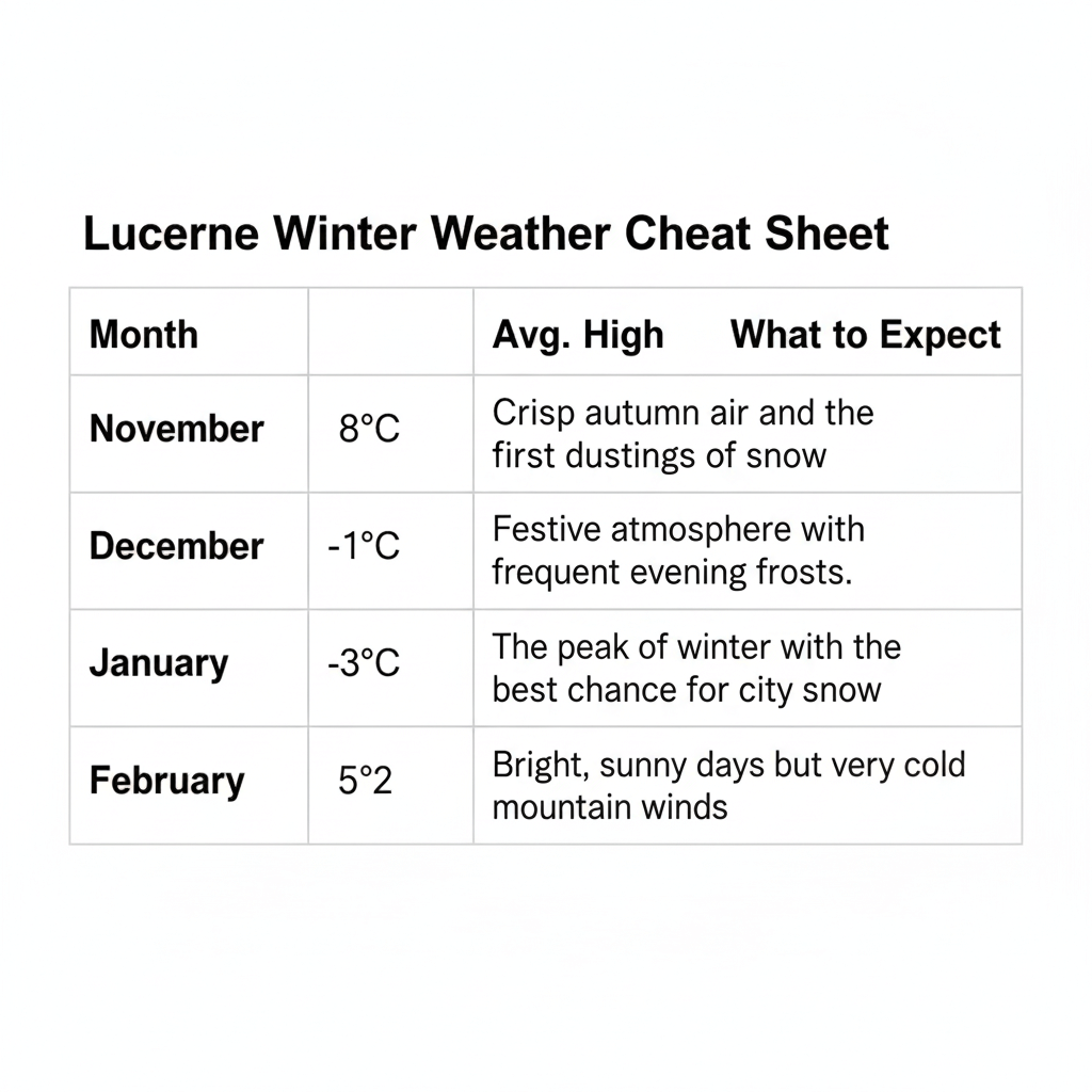 Lucerne Winter Weather Cheat Sheet