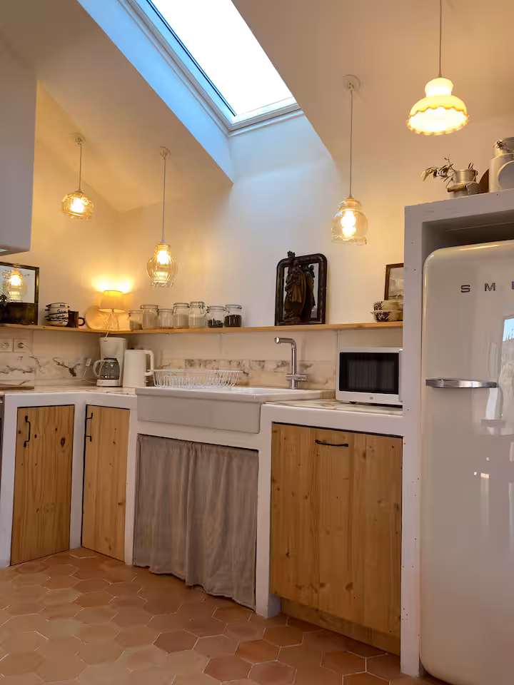 Interior of an airbnb on Île de Batz.